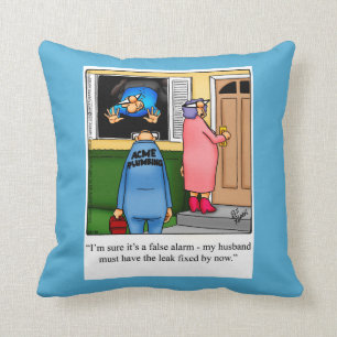 Plumber Humour Pillow Gift