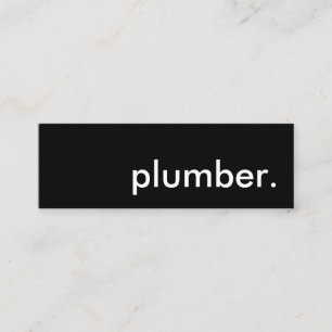 plumber. mini business card
