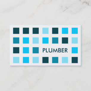 PLUMBER (mod squares) Business Card