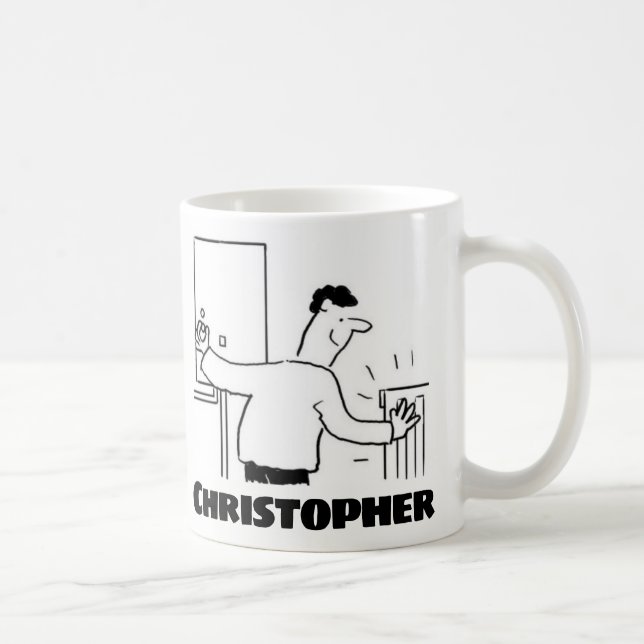 Plumber or Heating Engineer with Name on a Coffee Mug (Right)