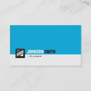 Plumber - Personal Aqua Blue Business Card