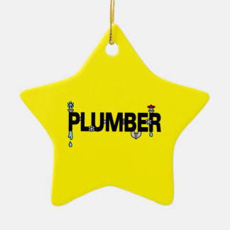 Plumber Pipes Ceramic Ornament