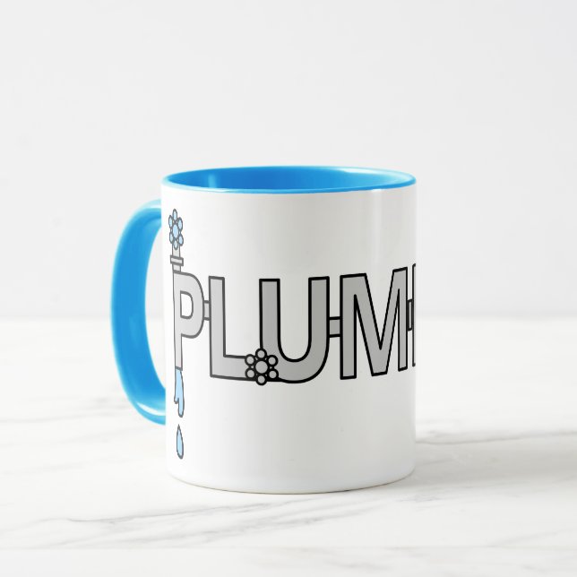 Plumber Pipes Mug (Front Left)