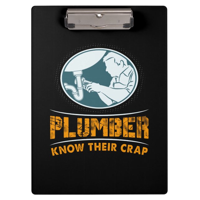 Plumber Plumbing Gift Clipboard (Front)