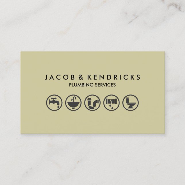 Plumber Plumbing Home Repair Business Card (Front)