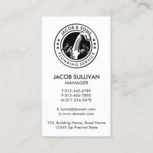 Plumber Plumbing Home Repair Business Card