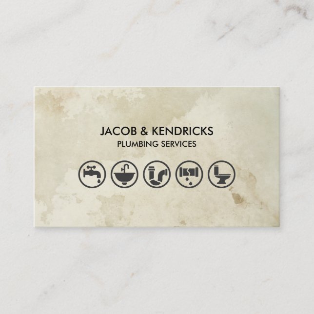 Plumber Plumbing Home Repair Business Card (Front)