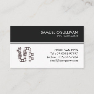 Plumber Plumbing Pipe Layer  Business Card
