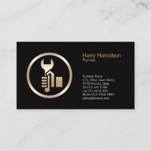Plumber Plumbing Pipe Wrench Business Card