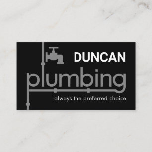 Plumber Plumbing Pipeline Signage Business Card