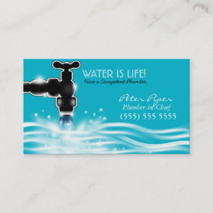 Plumber Plumbing Service Business Card