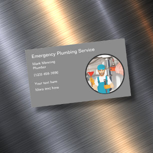 Plumber Service Plumbing Magnetic Business Card