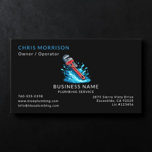 Plumber Services Business Card