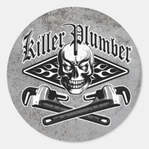 Plumber Skull: Killer Plumber 3.1 Classic Round Sticker