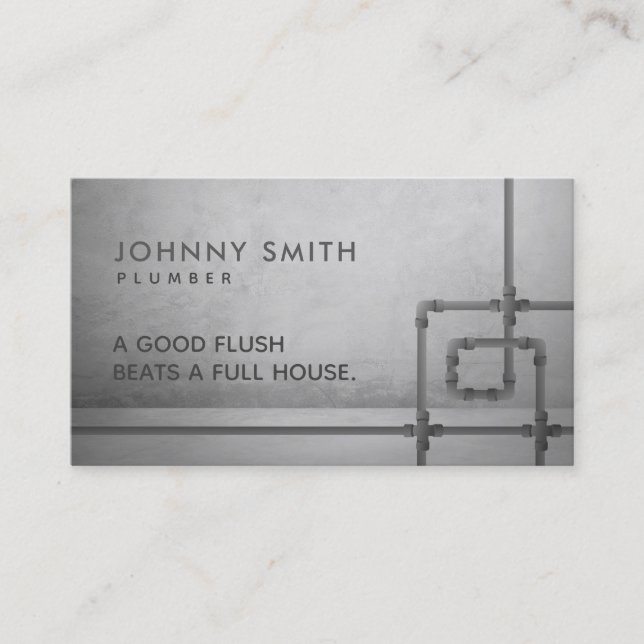 Plumber Slogans Business Cards (Front)