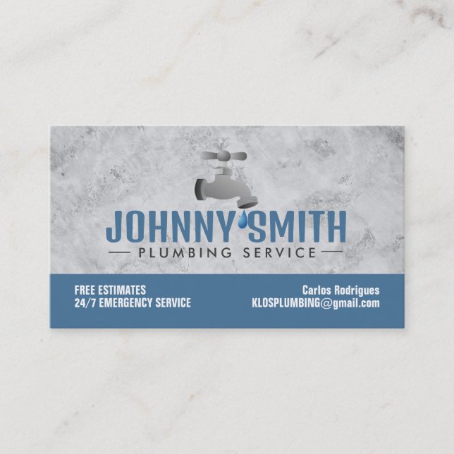 Plumber Slogans Business Cards (Front)