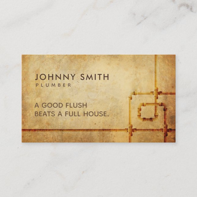 Plumber Slogans Business Cards (Front)