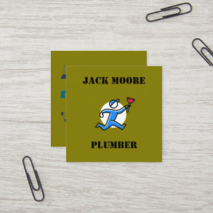 Plumber square business card