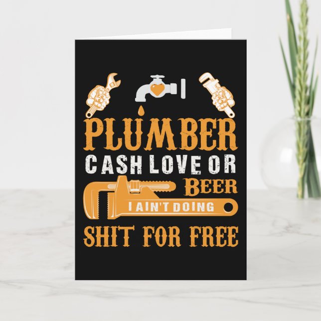 Plumber T-shirt Card (Front)