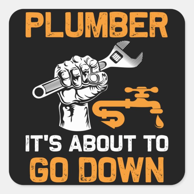 Plumber T-shirt Square Sticker (Front)