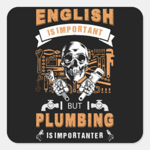 Plumber T-shirt Square Sticker
