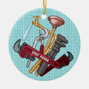 Plumber Tools   Ceramic Ornament