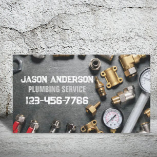Plumber Tools Faucet  Handyman Pluming Service  Business Card