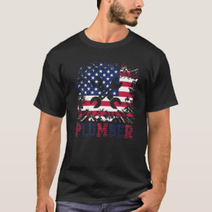 Plumber Usa American Flag Patriotic T-Shirt