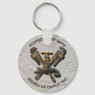 Plumber Water Drainage  Sewage Engineer Technician Keychain