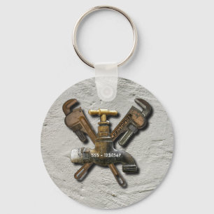 Plumber Water Sewage Drainage Engineer Technician Keychain