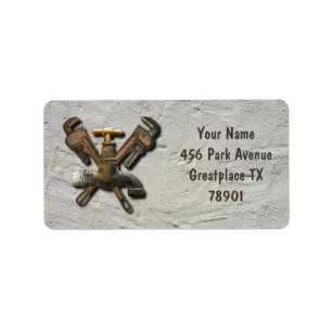 Plumber Water Sewage Drainage Engineer Technician Label