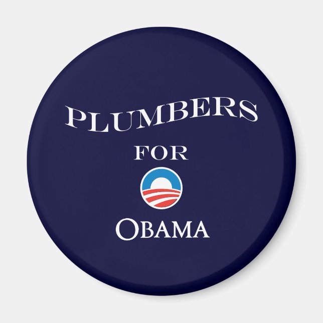 Plumbers for Obama Magnet (Front)
