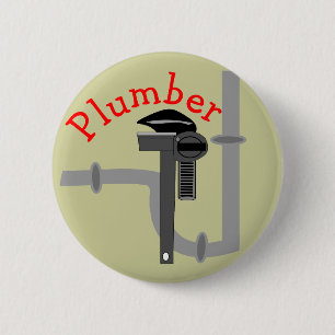 Plumbers gifts 2 inch round button