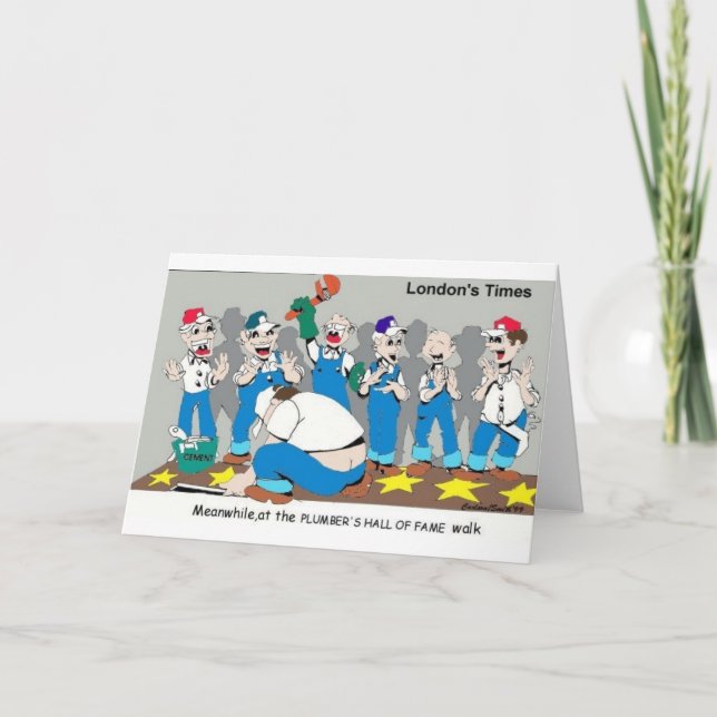 Plumbers Hall Of Fame Funny Gifts & Collectibles Card (Front)