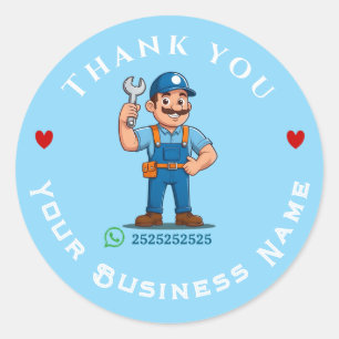 Plumber's Service  Classic Round Sticker