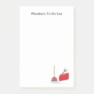 Plumber's To Do List Post-it Notes