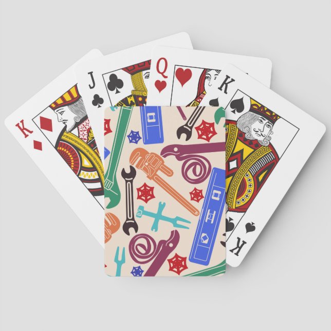 Plumbers Tools, Pipefitter, Novelty Print Playing Cards (Back)