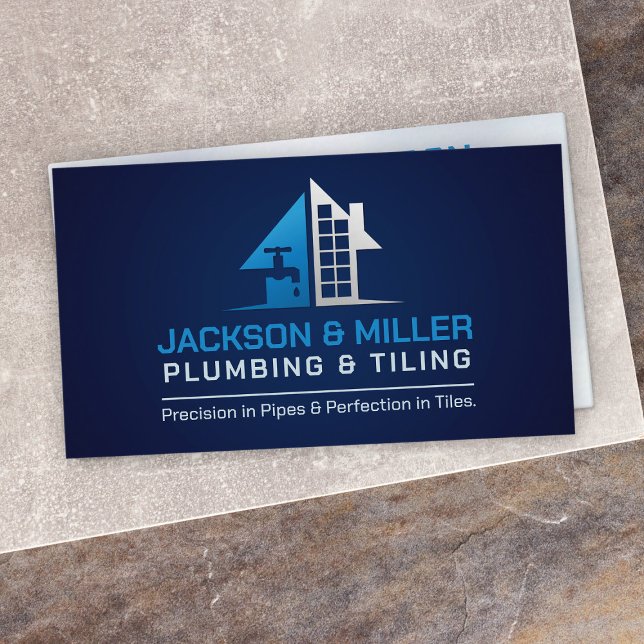 Plumbing and Tiling Services Business Card (Creator Uploaded)