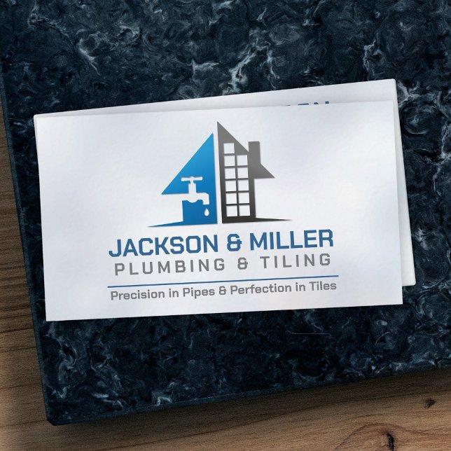 Plumbing and Tiling Services Business Card (Creator Uploaded)
