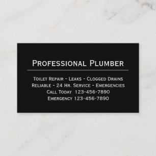 Plumbing Business Cards