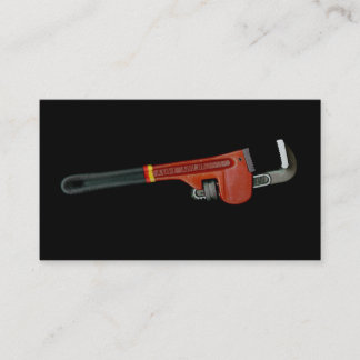 Plumbing business cards plumbers wrench art