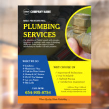 Plumbing Business Services Custom Window Cling