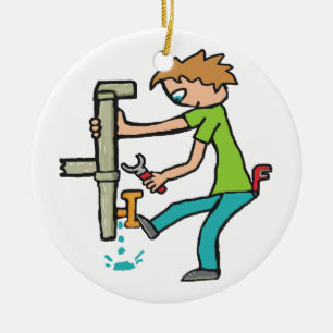 Plumbing Ceramic Ornament