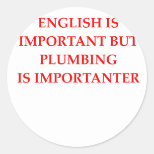 PLUMBING CLASSIC ROUND STICKER