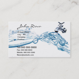 plumbing company Business Card v1