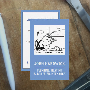 Plumbing, Heating & Boiler Maintenance. Plumber's Business Card