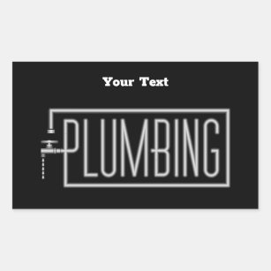Plumbing - Pipes and Dripping Facet Custom Sticker