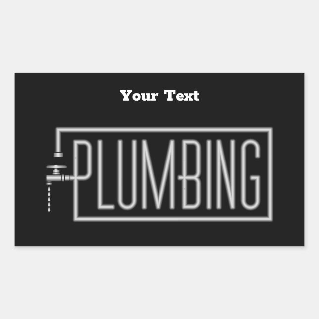 Plumbing - Pipes and Dripping Facet Custom Sticker (Front)