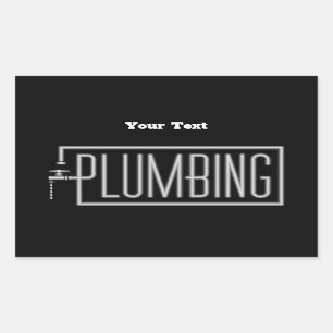 Plumbing - Pipes and Dripping Facet Custom Sticker