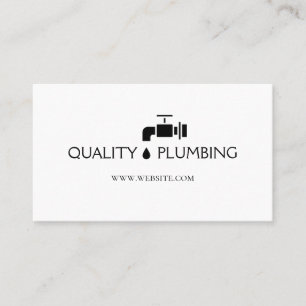 Plumbing Plumber Faucet Water Handyman Maintenance Business Card